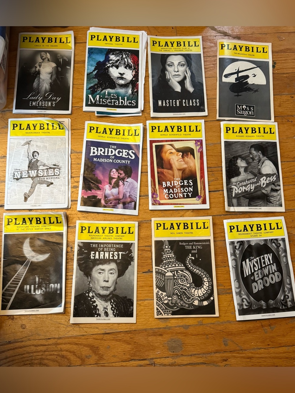 Theatre playbills